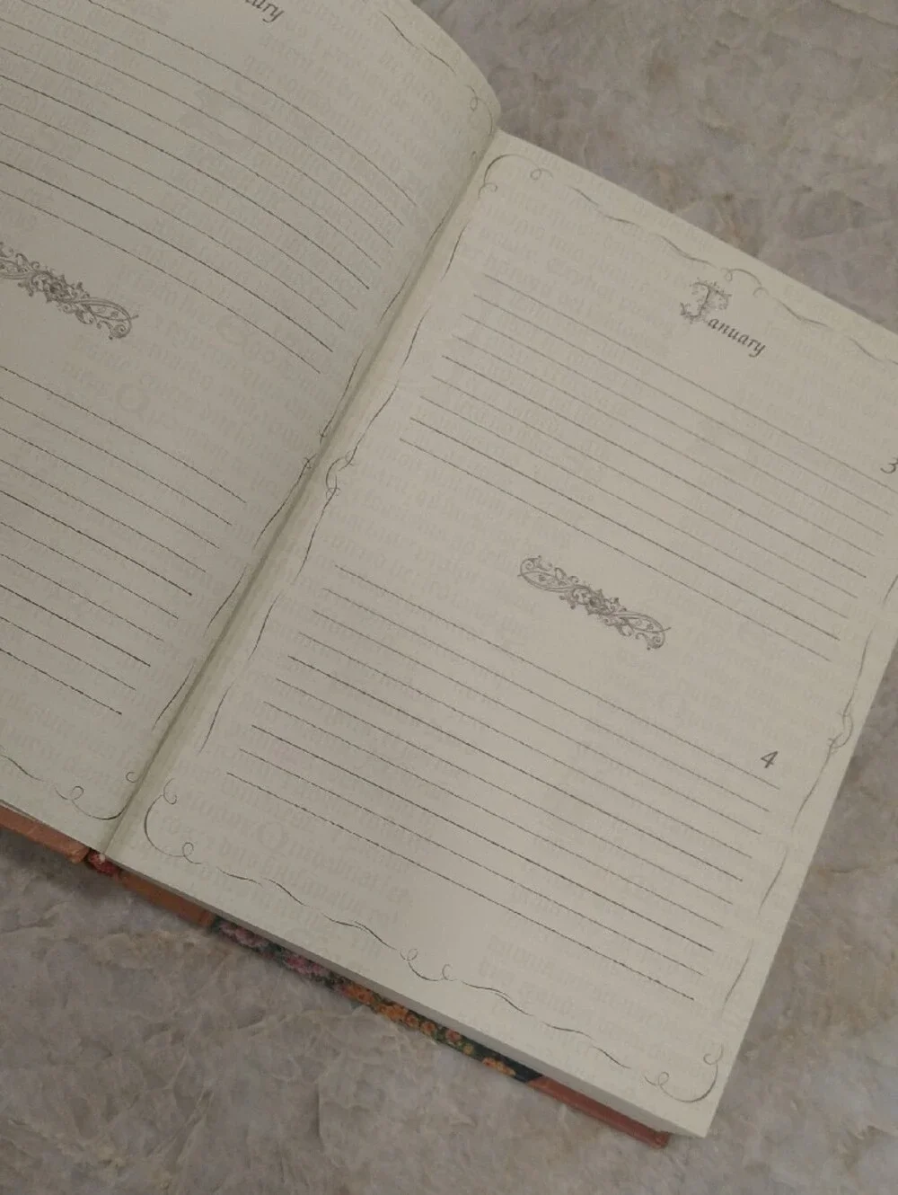 Hardcover Notebook - Brown and Multicolor